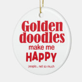 Goldendoodles maken me gelukkig keramisch ornament (Links)