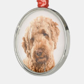 GoldendoodStudio Portret Metalen Ornament (Links)