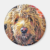 Goldendoolde Puppy Magneet (Voorkant)