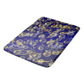 goldene blasen auf dunkel blauem untergrund badmat (Gekanteld)