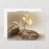 Goldene Blume auf einem Stein Briefkaart (Voorkant / Achterkant)
