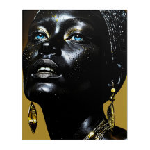 Goldene Eleganz: Schwarze Schönheit mit Schmuck