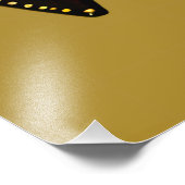 Goldene Eleganz: Schwarze Schönheit mit Schmuck Foto Afdruk (Hoek)