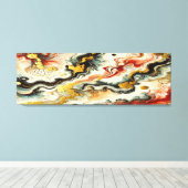 Goldene Flüsse Canvas Afdruk (Insitu (Houten vloer))