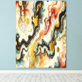 Goldene Flüsse  Canvas Afdruk (Insitu (Houten vloer))