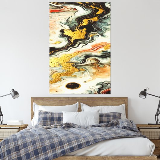 Goldene Flüsse  Canvas Afdruk (Insitu (Slaapkamer))
