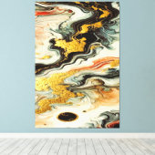 Goldene Flüsse Canvas Afdruk (Insitu (Houten vloer))