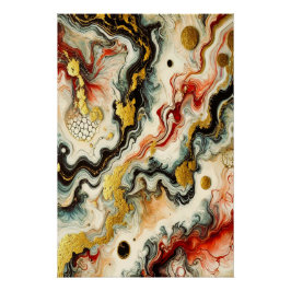 Goldene Flüsse  Perfect Poster