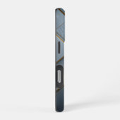 Goldene Geometrie Marmor Luxus Muster iPhone Hoesje (Rechterkant)