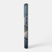 Goldene Geometrie Marmor Luxus Muster iPhone Hoesje (Linkerkant)