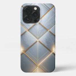 Goldene Geometrie Marmor Luxus Muster iPhone 13 Pro Hoesje