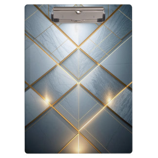 Goldene Geometrie Marmor Luxus Muster Klembord