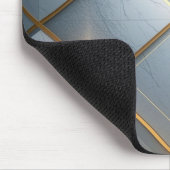 Goldene Geometrie Marmor Luxus Muster Muismat (Hoek)
