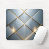 Goldene Geometrie Marmor Luxus Muster Muismat (Met muis)