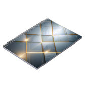 Goldene Geometrie Marmor Luxus Muster Notitieboek (Linkerzijde)