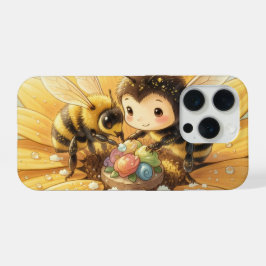 Goldene Hummel im Blütentanz1 iPhone 15 Pro Case