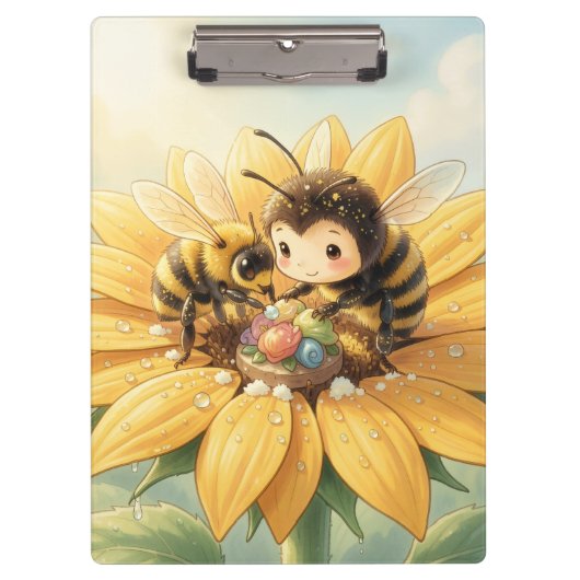 Goldene Hummel im Blütentanz1 Klembord (Voorkant)