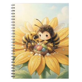 Goldene Hummel im Blütentanz1 Notitieboek