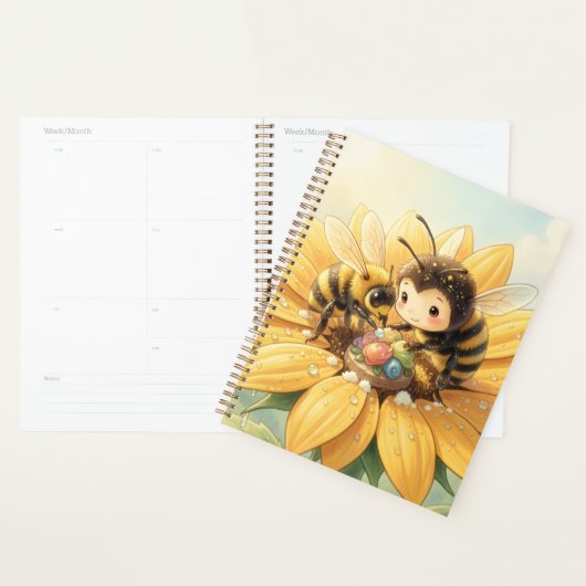 Goldene Hummel im Blütentanz1 Planner (Display)