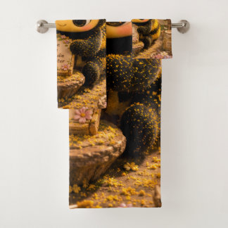 Goldene Hummel im Blütentanz.10 Bad Handdoek