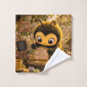 Goldene Hummel im Blütentanz.10 Bad Handdoek (Wasdoekje)