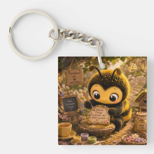 Goldene Hummel im Blütentanz.10 Sleutelhanger (voorkant)
