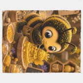Goldene Hummel im Blütentanz.12 Fleece Deken (Voorkant (Horizontaal))
