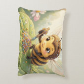 Goldene Hummel im Blütentanz.2 Accent Kussen (Achterkant (Verticaal))