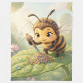 Goldene Hummel im Blütentanz.2 Fleece Deken (Voorkant)