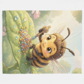 Goldene Hummel im Blütentanz.2 Fleece Deken (Voorkant (Horizontaal))