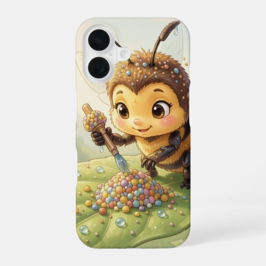 Goldene Hummel im Blütentanz.2 iPhone 16 Hoesje (Achterkant)