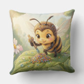 Goldene Hummel im Blütentanz.2 Kussen (Achterkant)