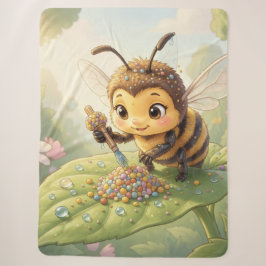 Goldene Hummel im Blütentanz.2 Sherpa Deken