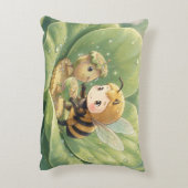 Goldene Hummel im Blütentanz.3 Accent Kussen (Achterkant (Verticaal))