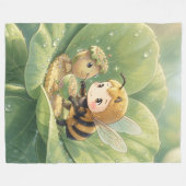 Goldene Hummel im Blütentanz.3 Fleece Deken (Voorkant (Horizontaal))