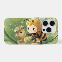 Goldene Hummel im Blütentanz.3 iPhone 15 Pro Case