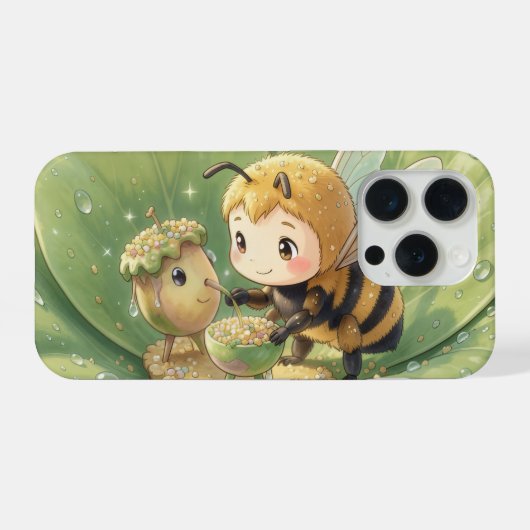 Goldene Hummel im Blütentanz.3 iPhone Hoesje (Achterkant horizontaal)
