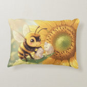 Goldene Hummel im Blütentanz.4 Accent Kussen (Achterkant)