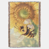 Goldene Hummel im Blütentanz.4 Deken (Voorkant Verticaal)