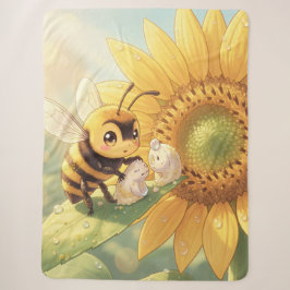 Goldene Hummel im Blütentanz.4 Sherpa Deken
