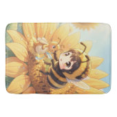 Goldene Hummel im Blütentanz.7 Badmat (Voorkant)