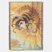 Goldene Hummel im Blütentanz.7 Deken (Voorkant Verticaal)