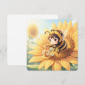 Goldene Hummel im Blütentanz.7 Feestdagenkaart (Voorkant / Achterkant)