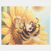 Goldene Hummel im Blütentanz.7 Fleece Deken (Voorkant (Horizontaal))