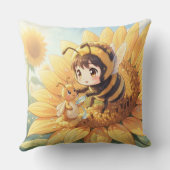 Goldene Hummel im Blütentanz.7 Kussen (Achterkant)