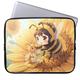 Goldene Hummel im Blütentanz.7 Laptop Sleeve