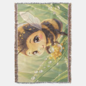 Goldene Hummel im Blütentanz.8 Deken (Voorkant Verticaal)