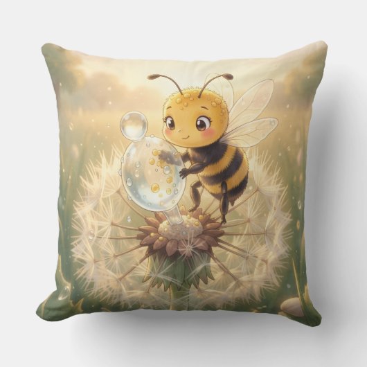 Goldene Hummel im Blütentanz.9 Kussen (Voorkant)