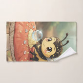 Goldene Hummel im Blütentanz Bad Handdoek (Handdoek)