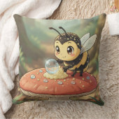Goldene Hummel im Blütentanz Kussen (Deken)